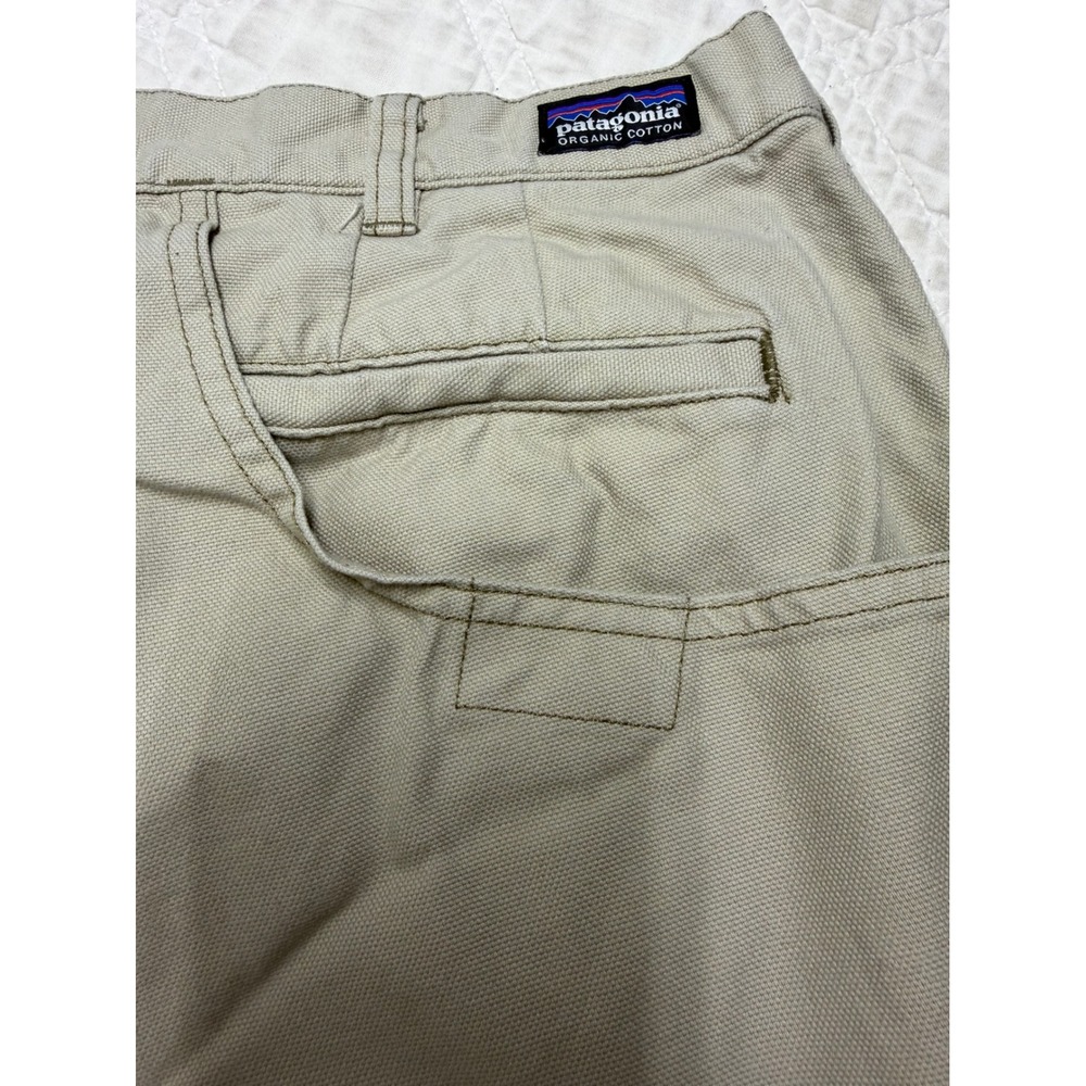 Patagonia Stand Up Heritage Shorts Mens 36 Tan Khaki Organic Cotton Canvas
